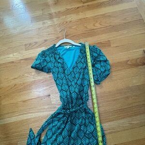 Elegant Green Leaf Pattern romper